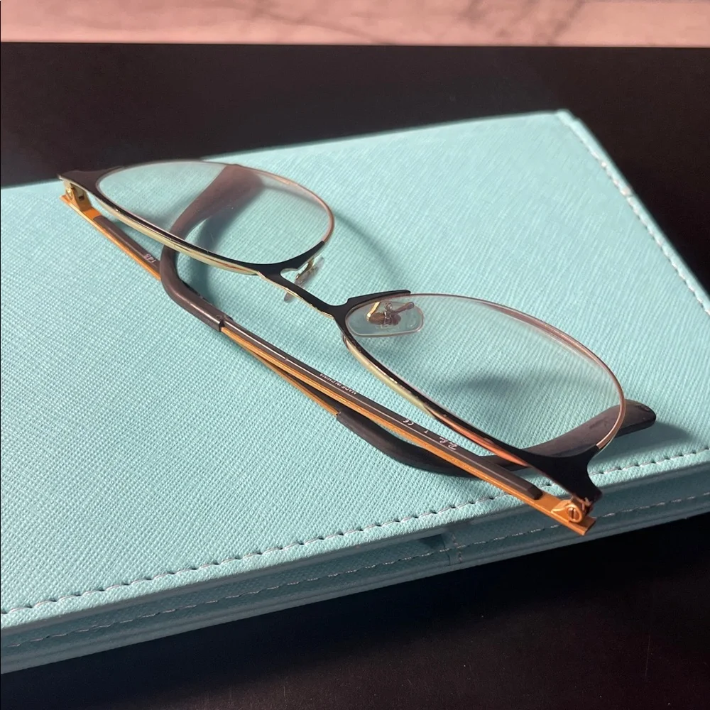 Ray-Ban youth Black and Gold Round Glasses